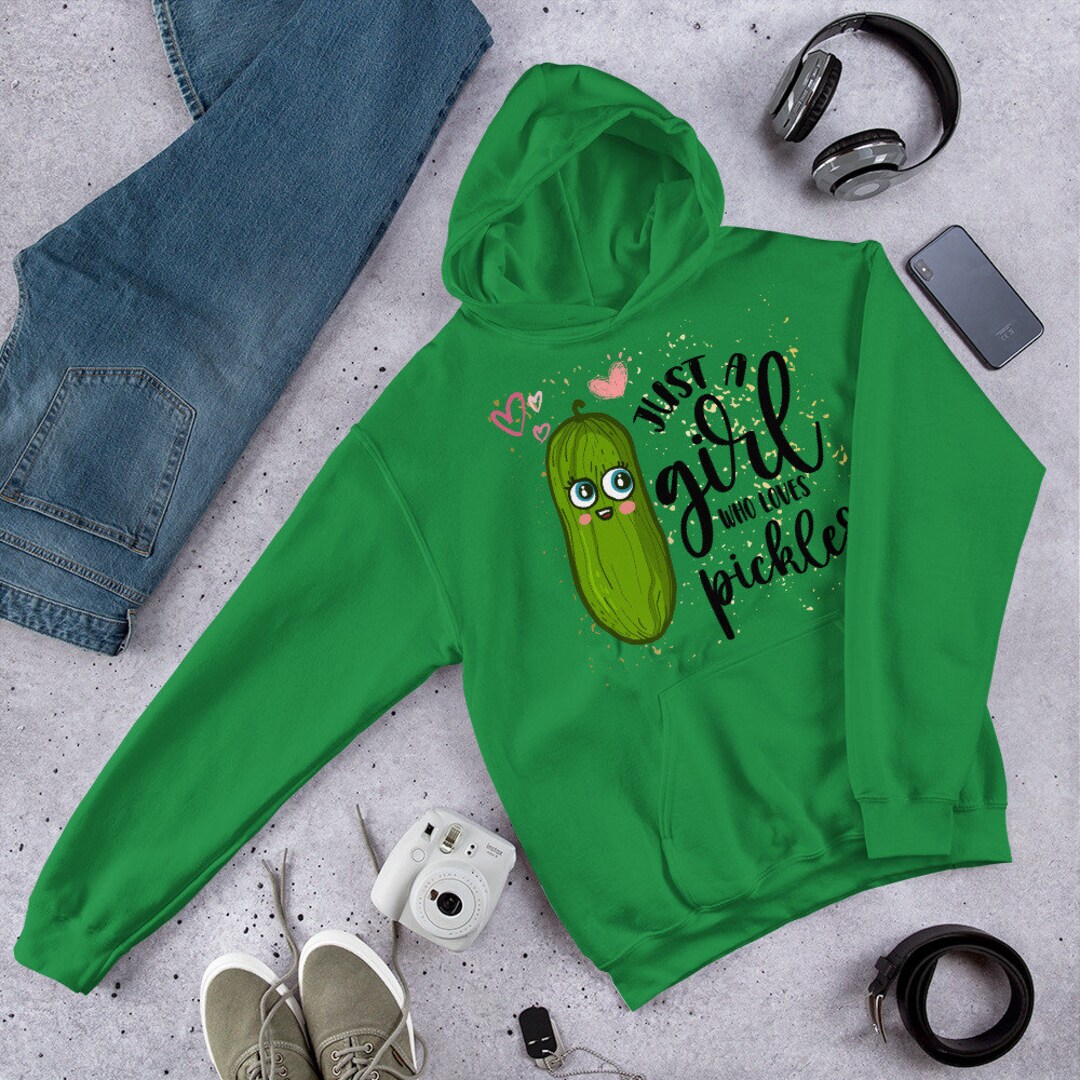 Just a Girl Who Loves Pickles Hoodie, Funny Pickle Shirts, Cute Pickle