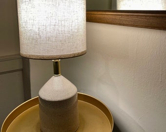 Ceramic Table Lamp, Handmade with a Minimalist Design