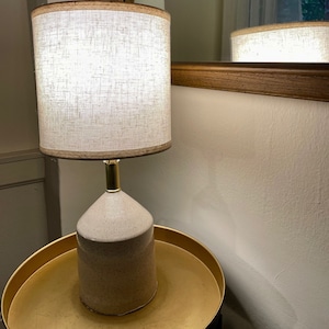 Ceramic Table Lamp, Handmade with a Minimalist Design