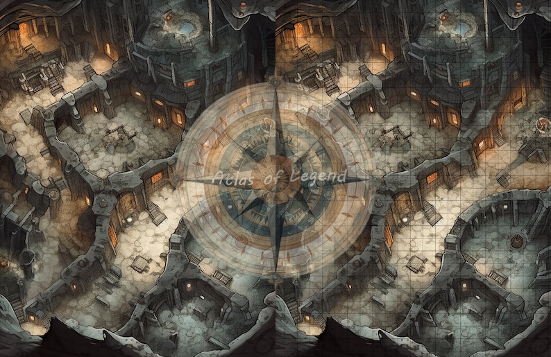 Dnd Underground Caverns Maps Bundle, 9 D&D Battlemaps, Dungeons and ...