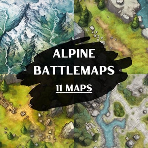 DnD Alpine Battle Maps Bundle, 11 D&D Battlemaps, Dungeons and Dragons Battle Maps, Roll20 Battlemap, Fantasy Grounds, Foundry VTT