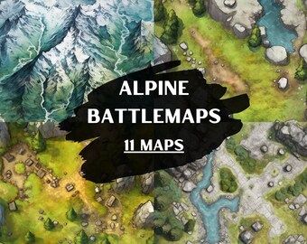 DnD Alpine Battle Maps Bundle, 11 D&D Battlemaps, Dungeons and Dragons Battle Maps, Roll20 Battlemap, Fantasy Grounds, Foundry VTT