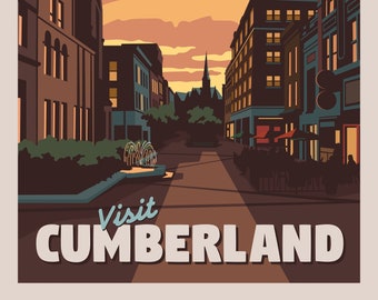 Visit Cumberland, Maryland Vintage Travel Poster