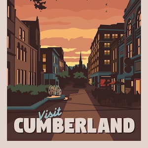 Visit Cumberland, Maryland Vintage Travel Poster