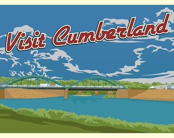 Visit Cumberland Vintage Travel Poster