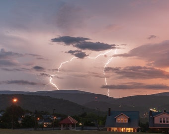 Twin Bolts and Sunset