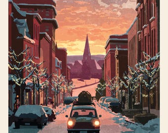 Reimagined Cumberland, Maryland Travel Poster