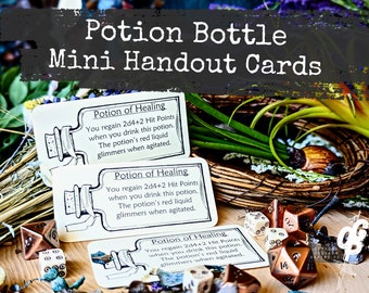 Trank Flaschen Karten: Ausfüllbare DnD 5e RPG Handouts (PDF)
