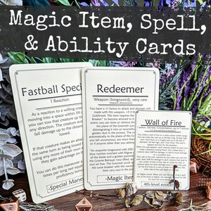 de carte Objet magique, sort et capacité | Formulaire imprimable au format PDF à remplir pour Dungeons and Dragons 5e et autres RPG