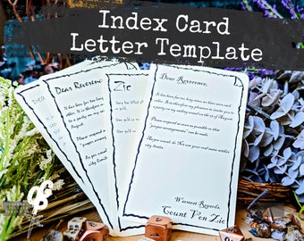 DND Letter Handout Template: Fillable Index Card Prop (PDF)