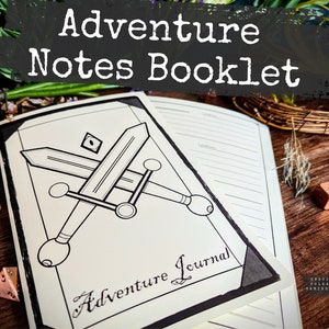 RPG Adventure Booklet: Printable Journal & Notebook (Form-Fillable PDF)