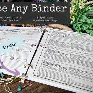 PDF Spell Book & Binder | Dnd Prop | Printable Form Fillable PDF for ...