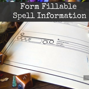 Spell Booklet - Mini Spell Book Template | Dnd Prop | Printable Form Fillable PDF for Dungeons ...