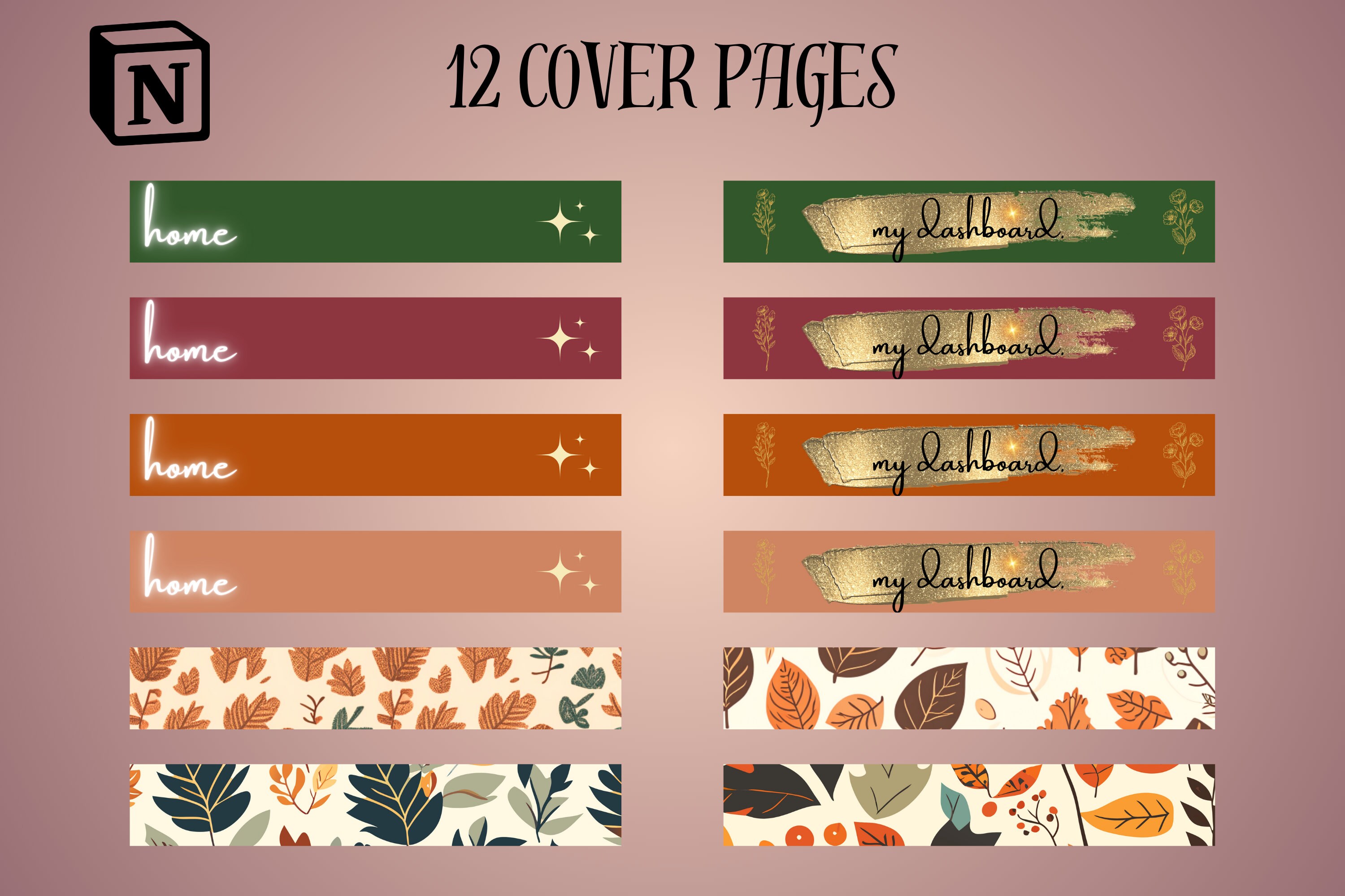 Notion Template Fall Themed Planner Recipes Activities Etsy