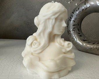 Custom Scents & Colors - Large European Goddess Statue Candle - Shaped Candle - Sculptural Candle - Soy Wax Candle - Home Decor - Gift