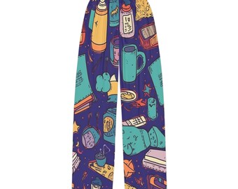 Cool Graphic Pajama Pants for Kids Multicolored Funny Sleepwear