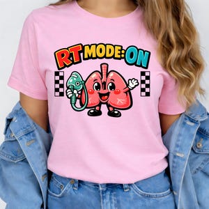 Respiratory Therapist PNG, Lung Mascot, RT Mode On Design (Digital Download)