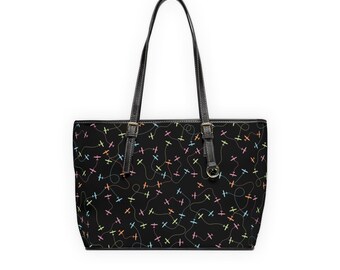 Black Cessna 172 Skyhawk Travels Leather Shoulder Bag