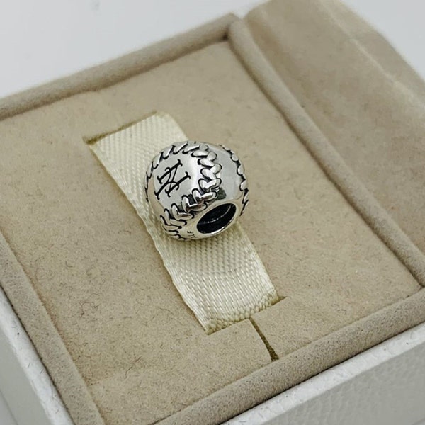 Pandora New York Mets Charm Baseball Charm Pendant|S925 Sterling Silver jewelry|Bracelet charm, Necklace pendant