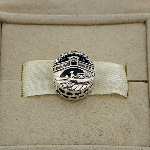 Pandora Venice Rialto Bridge Openwork Charm Gifts Charm Pendant  |S925 Sterling Silver Jewelry with Gift Box