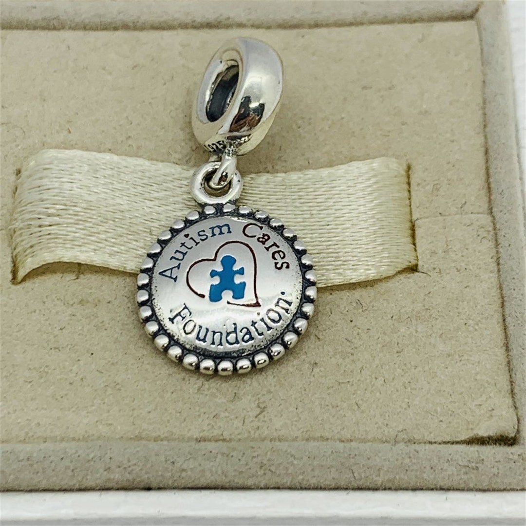 Pandora PUZZLE PIECE Charm Silver Charm Autism Cares Foundation Pendant