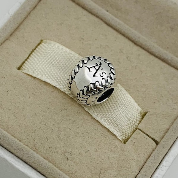 Pandora Oakland Athletics Charm Baseball Charm Pendant|S925 Sterling Silver jewelry|Bracelet charm, Necklace pendant