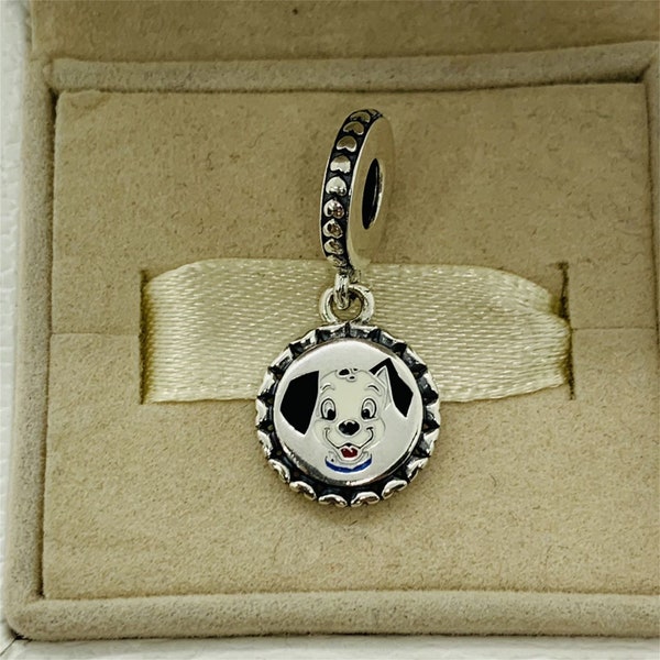 Pandora 101 dalmata Lucky DOG MOM Charm S925 Gioielli in argento sterling Smalto Ciondolo con ciondolo