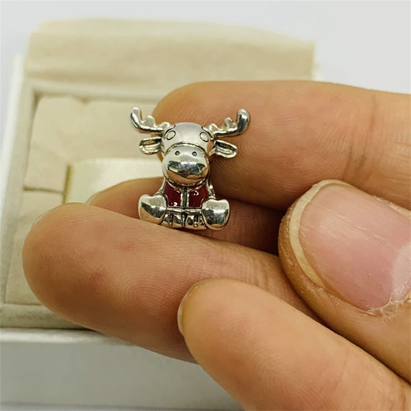 Pandora Canada Moose Maple Leaf Charm Pendant Animal Bead Pendant| S925 sterling silver / with gift Box