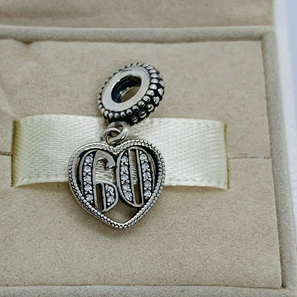 Pandora 60th Celebration Dangle Charm Pendant |S925 Sterling Silver/charm bracelet /pendant necklace/with a gift box