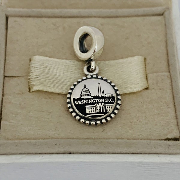 Pandora WASHINGTON DC Destination Charm Travel Pendant, S925 Sterling Silver Jewelry/with a gift box