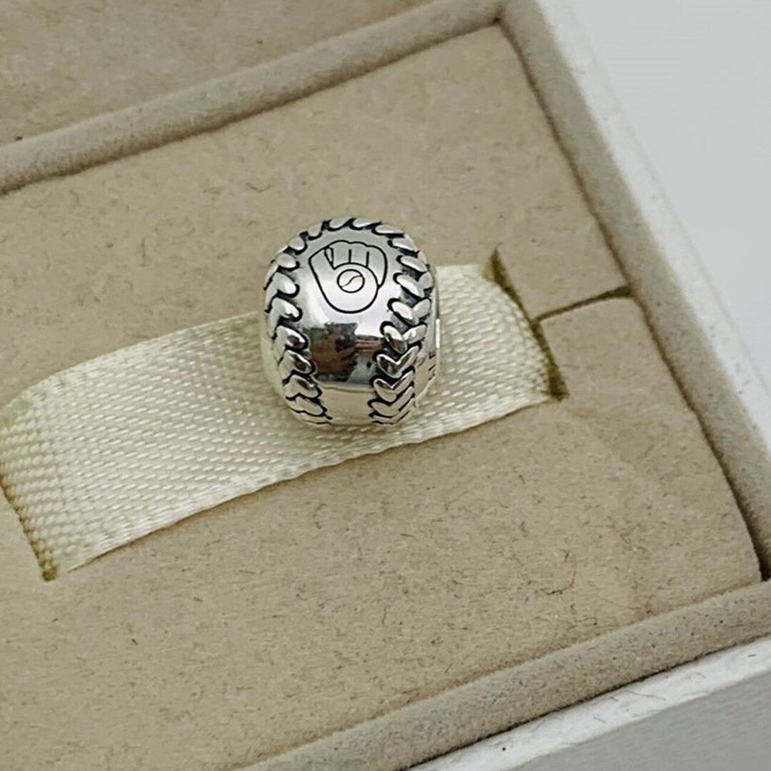 Pandora Milwaukee Brewers Charm Baseball Charm Dangle Charm Jewelry