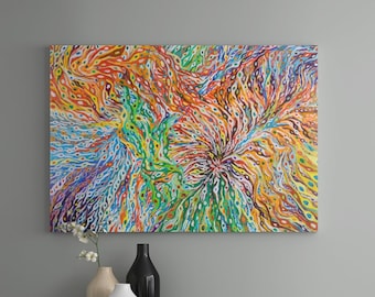 Neuronal Migration Art Print: Color-Coded Brain Cells, Neurology Poster