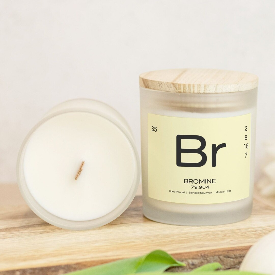 Bromine Element Periodic Table of Candles Coconut Soy Candle Hand