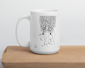 Cajal Purkinje Neuron Mug – Vintage Pigeon Cerebellum Neurology Coffee Cup