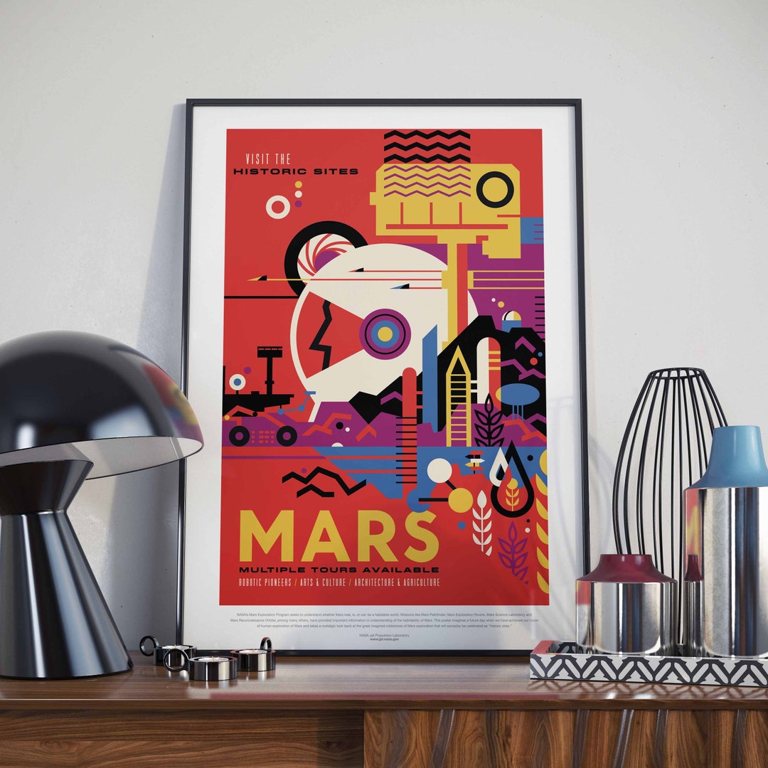 Space Travel: Mars Travel Poster | Nasa's Visions of the Future - Etsy