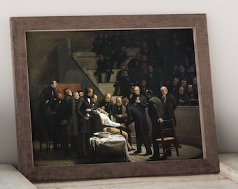 Medical History Print: First Ever Operation Under Ether Anesthesia - Medical poster - Surgical Art