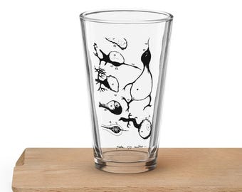 Purkinje Neuron Pint Glass – Injured Cajal Cerebellum Shaker 16oz