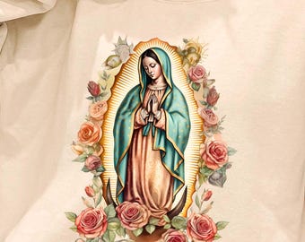 Virgin Mary Sweatshirt: Our Lady of Guadalupe, Christian Religious Wear