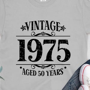 50th Birthday Shirt, Custom 50th Birthday Shirt Woman Men, Vintage 1975 Shirt, 50th Birthday Gift, Fiftieth Shirt, 50th Birthday Party Shirt