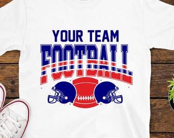 Custom Football Team Shirt,  Personalized Game Day Tee with Team Name & Color Options
