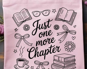 Book Lover Tote Bag: Coffee, Daisies, and Bow - Cotton Canvas