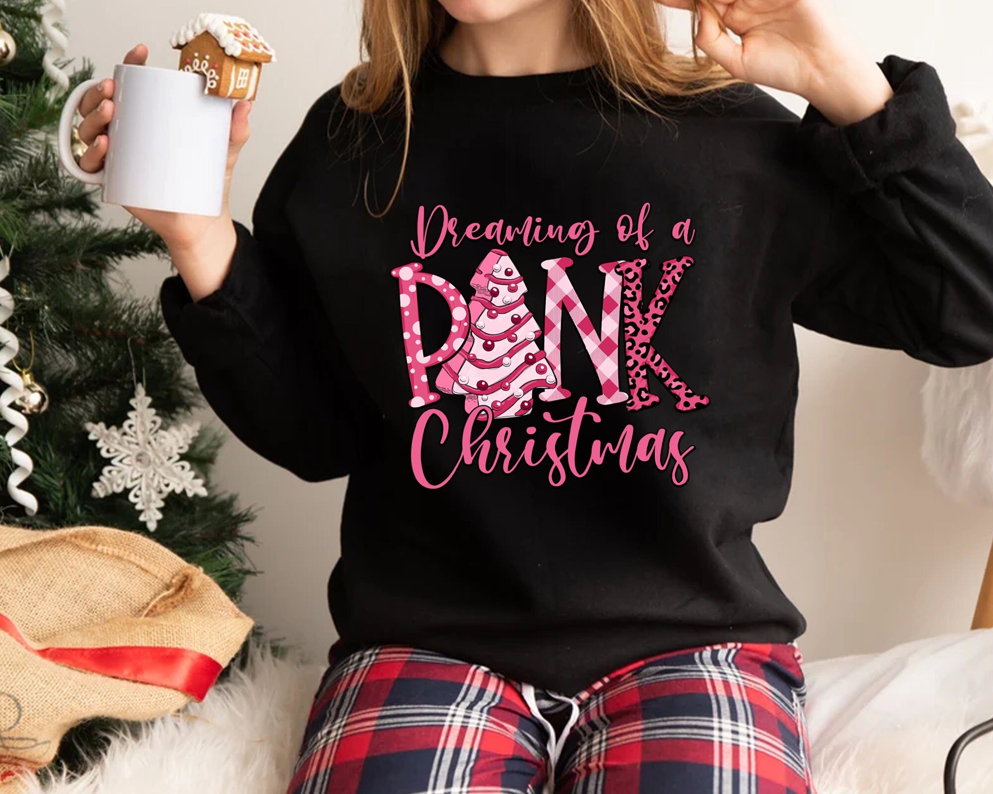 I'm Dreaming of A Pink Christmas Sweatshirt, I'm Dreaming of A Pink