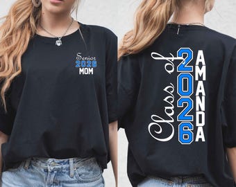 Personalized Senior 2026 Shirt, Class Of 26 Shirt, Custom Name Graduation Gift