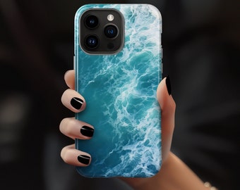 Crashing Tropical Ocean Waves Phone Case Boho iPhone 15 14 Pro Max  13 12 11 Samsung 23 22 21 20 Surfing Phone Protector Google Pixel