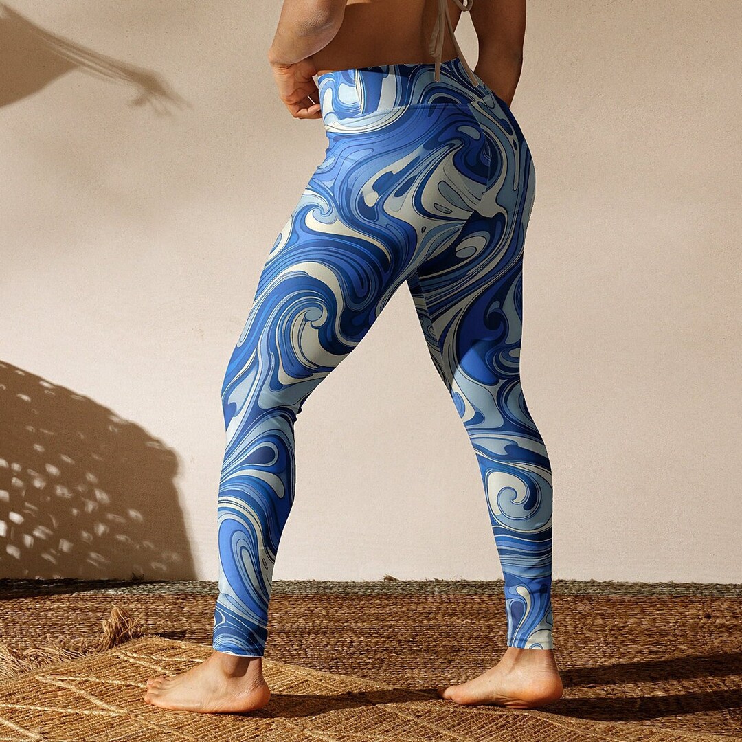 Paisley Yoga Leggings Unique Spandex Leggings Workout Yoga Etsy