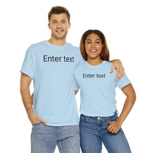 Enter Text - Unisex Heavy Cotton Tee
