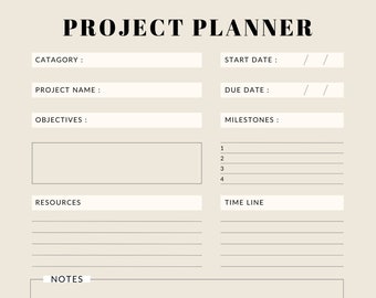 Project Planner page 3 only