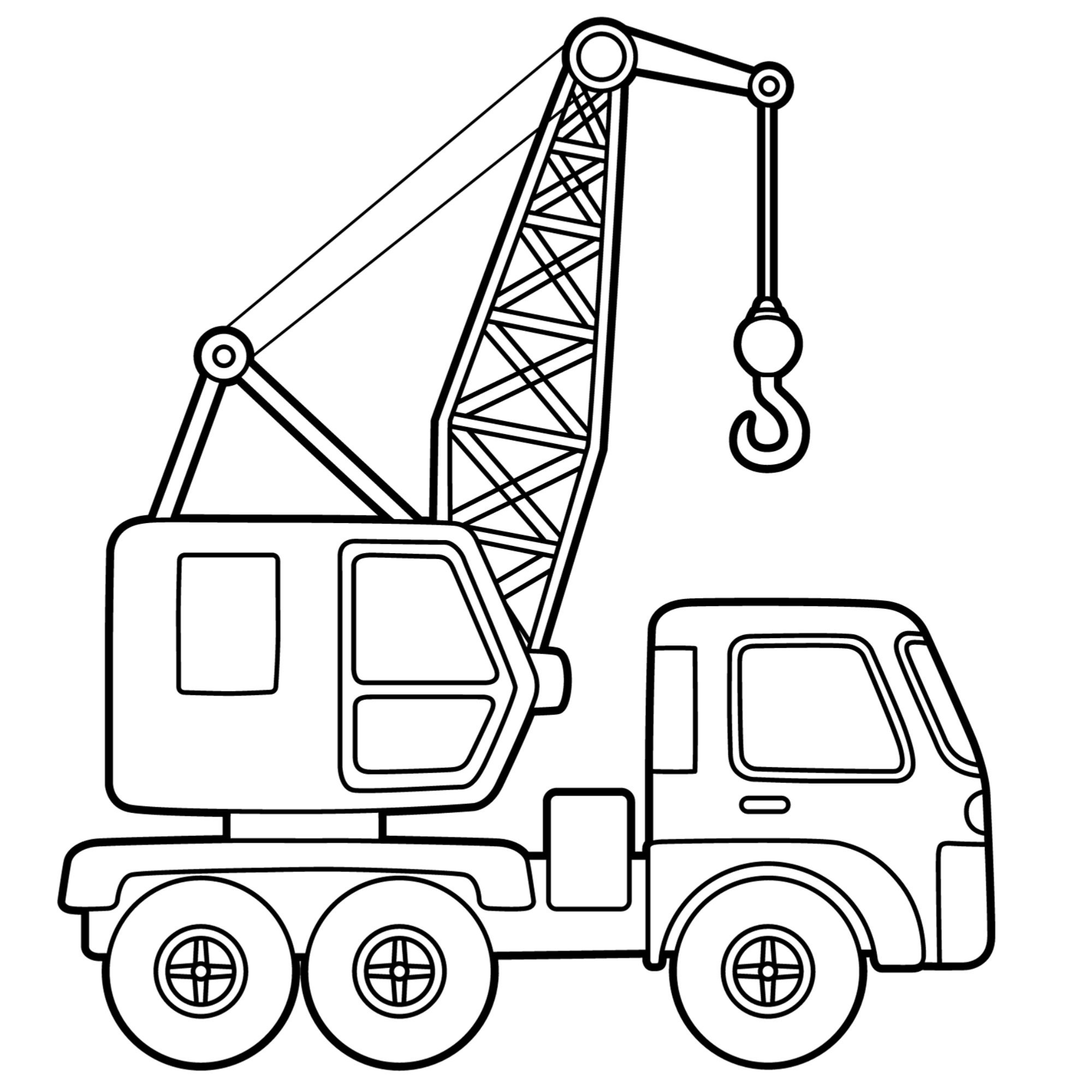 26 Construction Trucks Coloring Book Pages - Dump Trucks, Digging