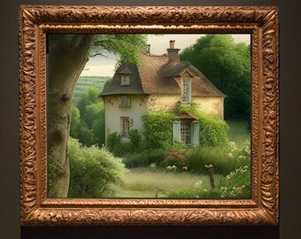 Arte de la pared del país francés / Decoración vintage de la sala de estar / ARTE IMPRIMIBLE / DESCARGA digital
