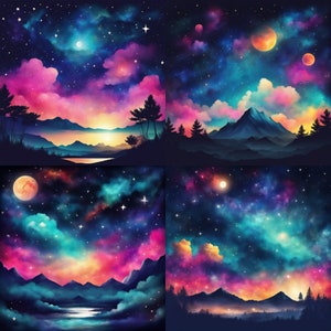25+ Night Sky Digitaldruck kommerzielle Nutzung